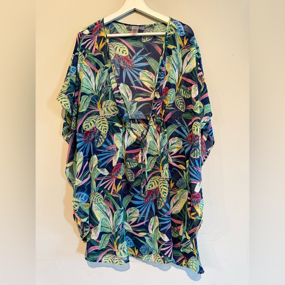 Bleu Rod Beattie Caftan Swim Cover Up
Women Floral Multicolor Beach size L